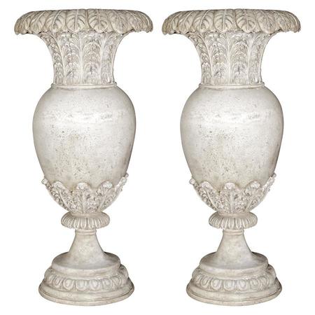 DESIGN TOSCANO Versailles Floral Oviform Urn: Set of Two NE980171